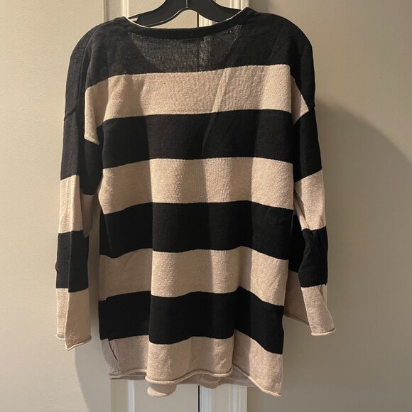 EILEEN FISHER PETITE striped sweater PL petite large - Picture 8 of 10